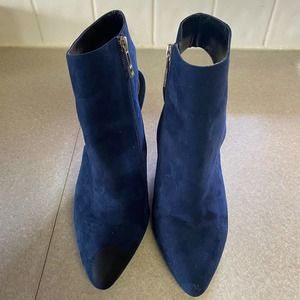 Charles by Charles David Navy Blue Wedge Dark Academia Wedding Pointed Toe Heels